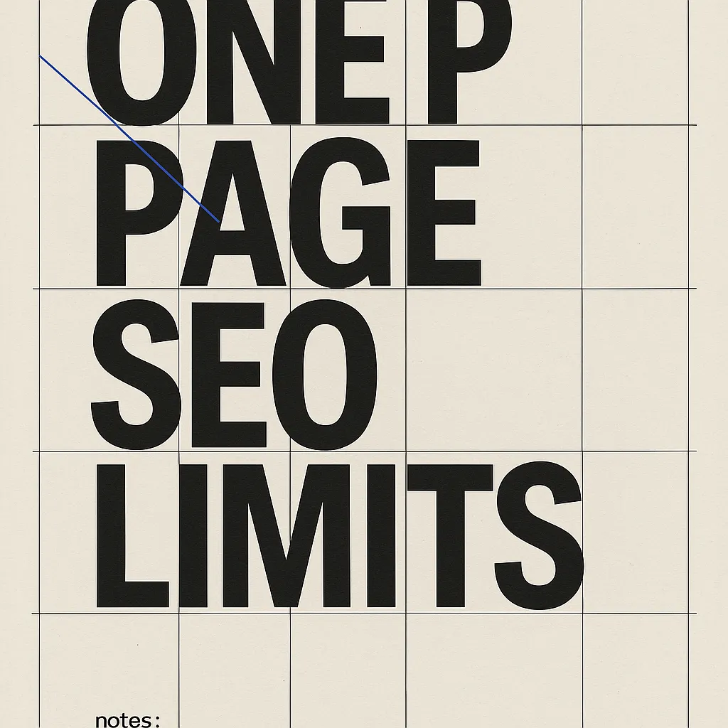typographic poster with one page seo limits text