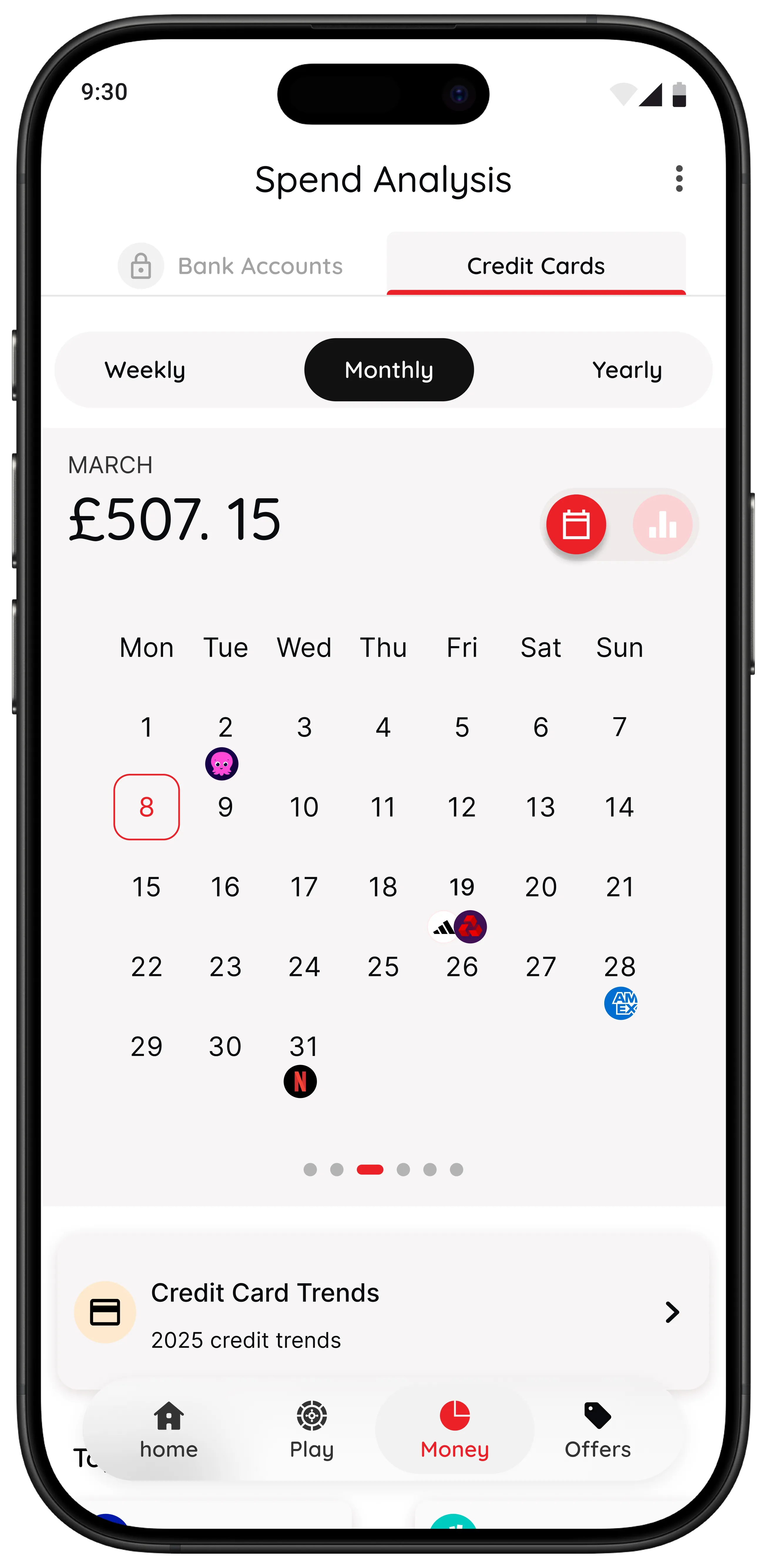 top spends app screen