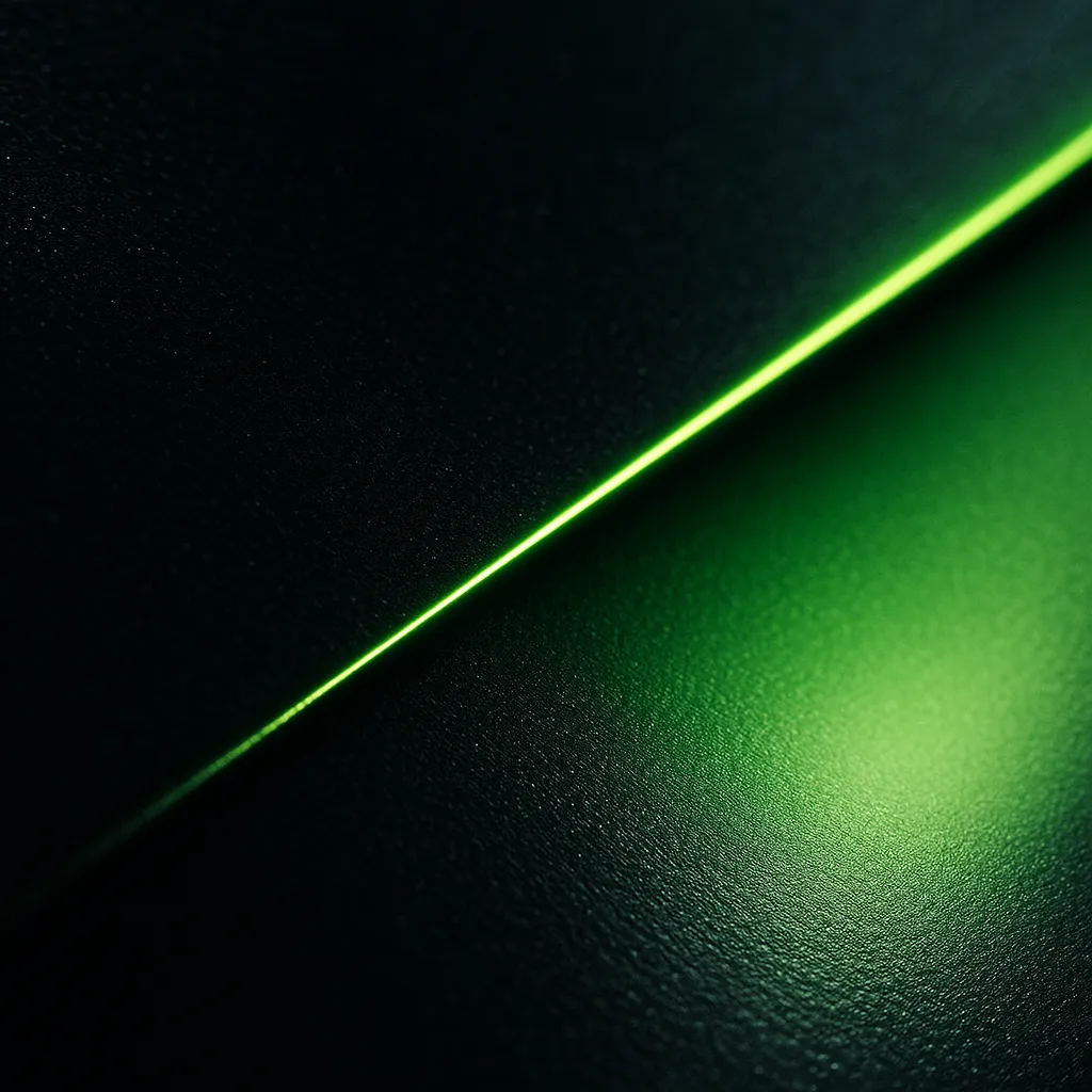 dark metallic texture with a thin neon lime line